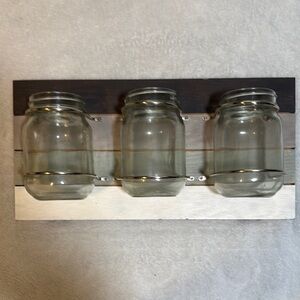 Rustic Wall Decor with Glass Jars